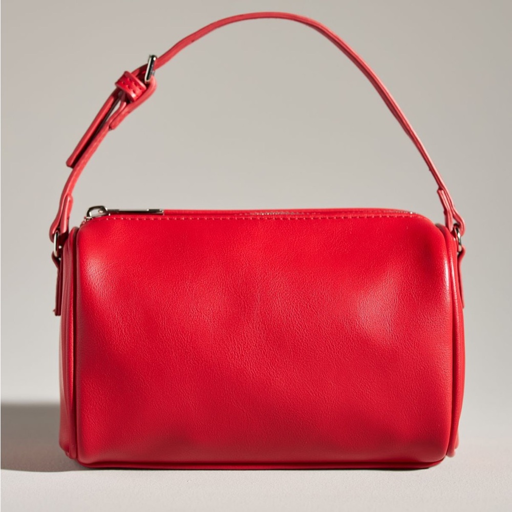 Anthropologie Red Faux Leather Bag